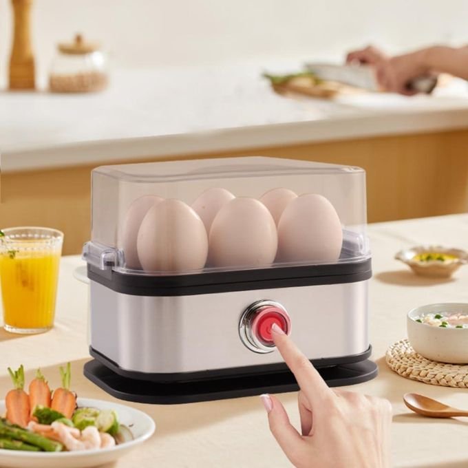 2-in-1 Smart Egg Fryer and Boiler – 6 Eggs, Auto Shut-Off