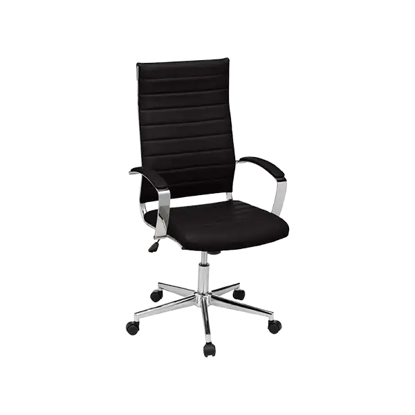 Ergonomic Ribbed Leather High Back Executive Computer Desk Office Task Chair