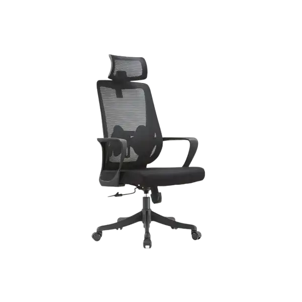 Executive Office Chair With Headrest- Black