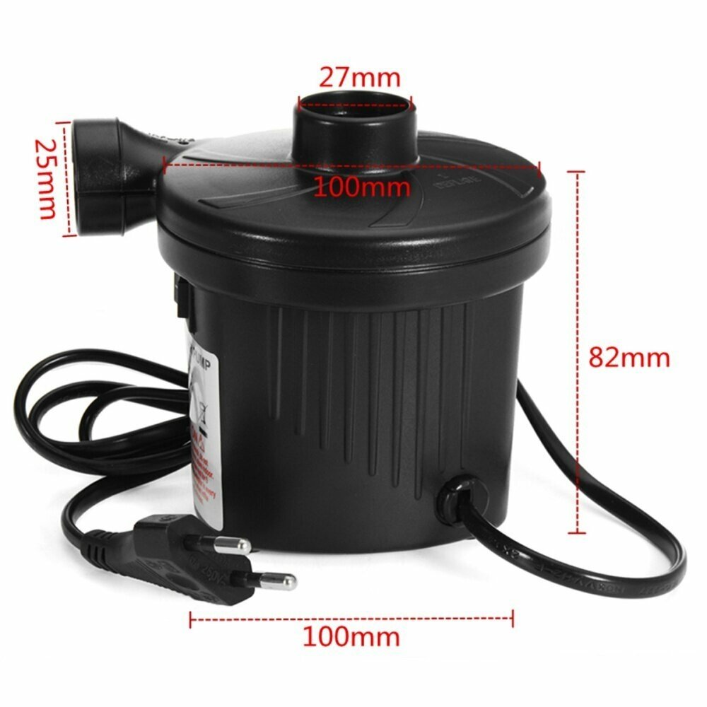 Electric Air Pump for Inflatable Bed, Sofa & Camping Pump – Black