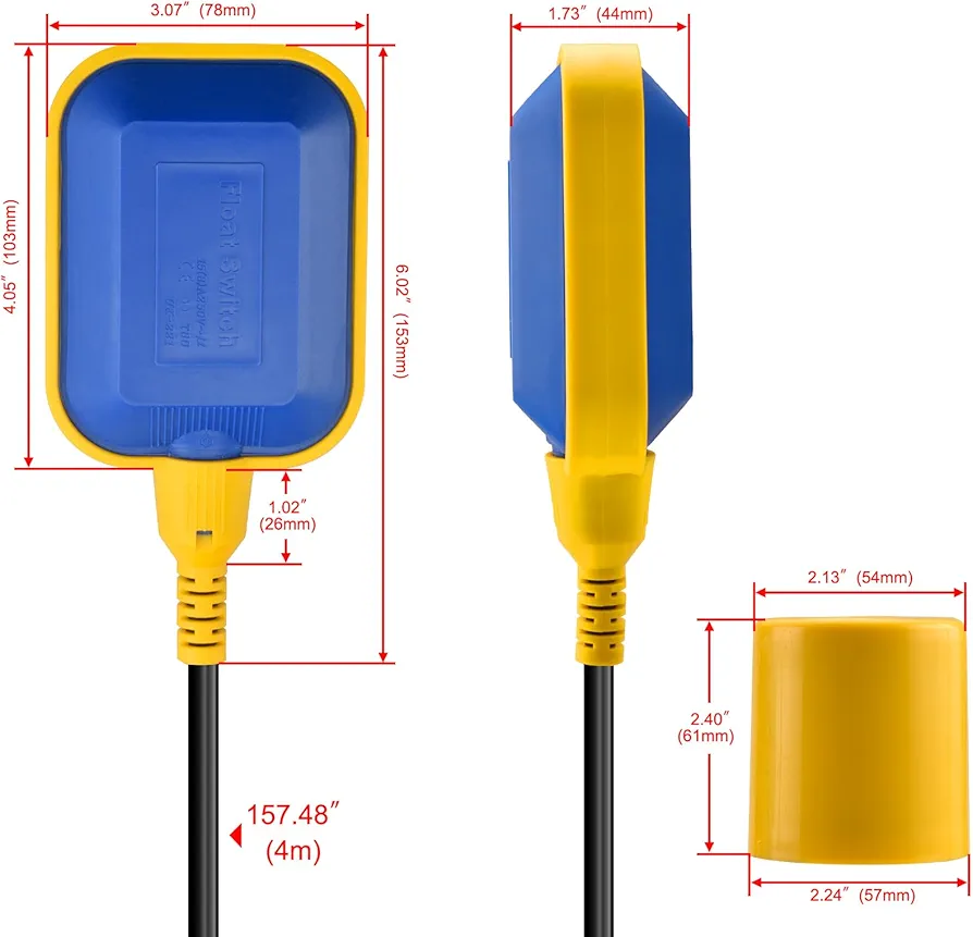 Float Switch 2M Cable Water Level Controller