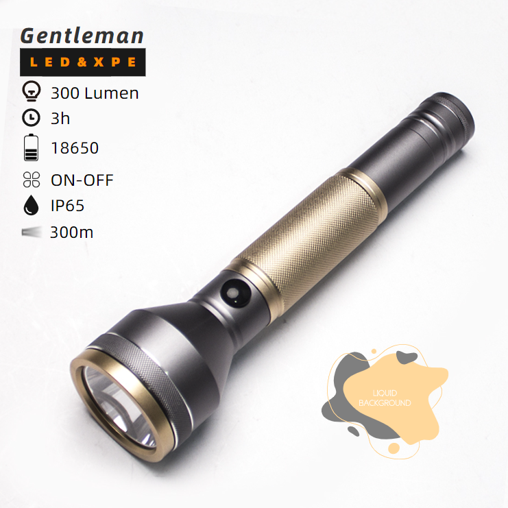 Geepas Rechargeable LED Flashlight with Inbuilt Power Bank, with 340 Lumens