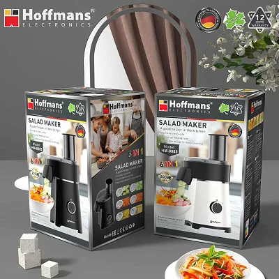 Hoffmans HM-8885 6-in-1 Electric Salad Maker 200W – Vegetable Slicer, Shredder &amp; Grater
