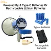 Rechargeable Handheld Megaphone with USB/SD MP3 Playback & Siren
