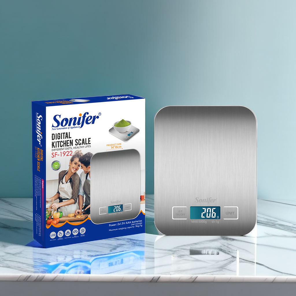Sonifer Electronic Kitchen Weighing Scale - 5kg/1g Digital Food Scale