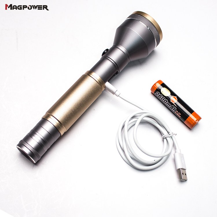 Geepas Rechargeable LED Flashlight with Inbuilt Power Bank - Multicolor