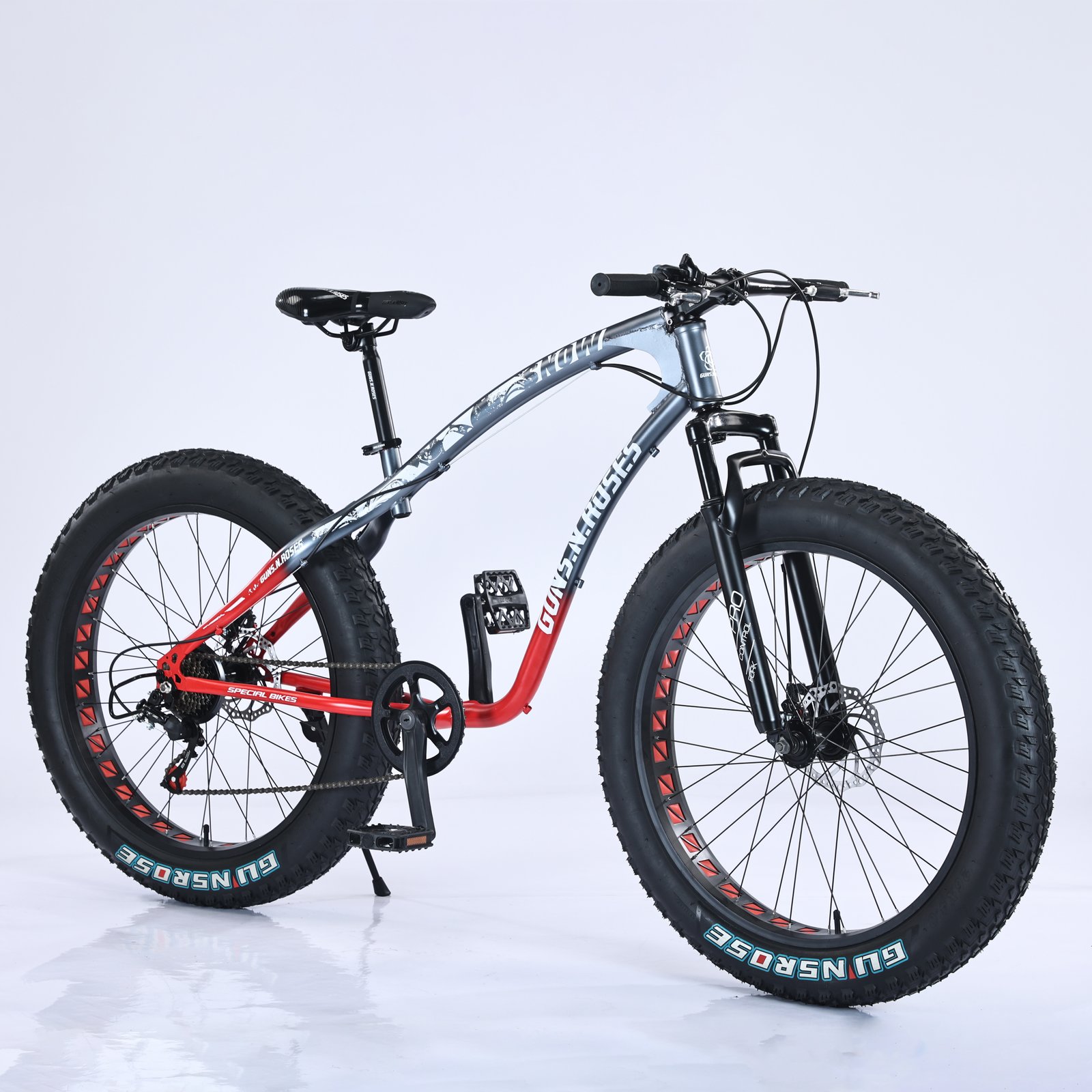Fat Tire Black 26 Inch Aluminium Frame Mountain Bike