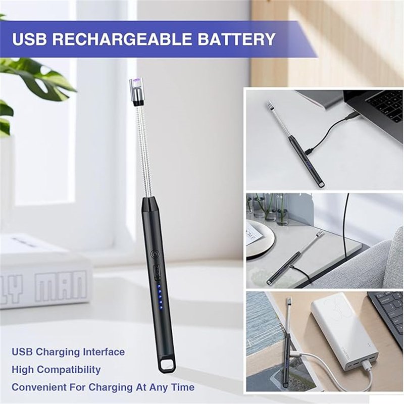 1Pc Electric Rechargeable Lighter - Multicolor