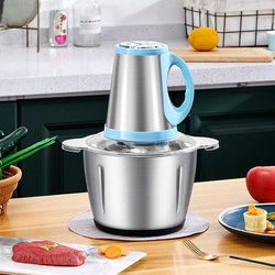 3L Hoffmans HM-8829. Multifunction Food Chopper - Silver