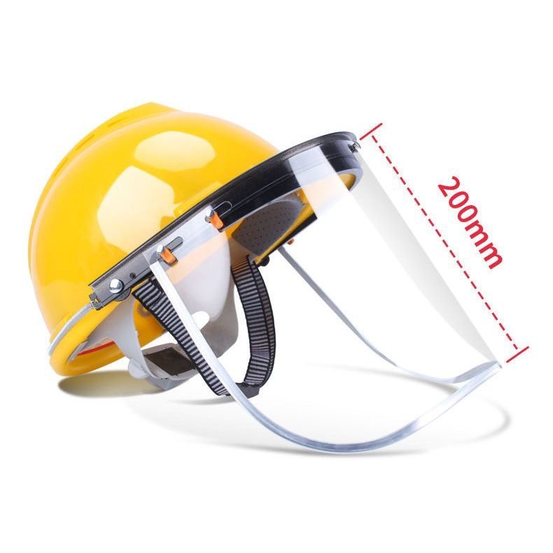 Safety Helmet Face Shield Transparent PVC Grinding Cutting Protection Full Face Lightweight Industrial Use
