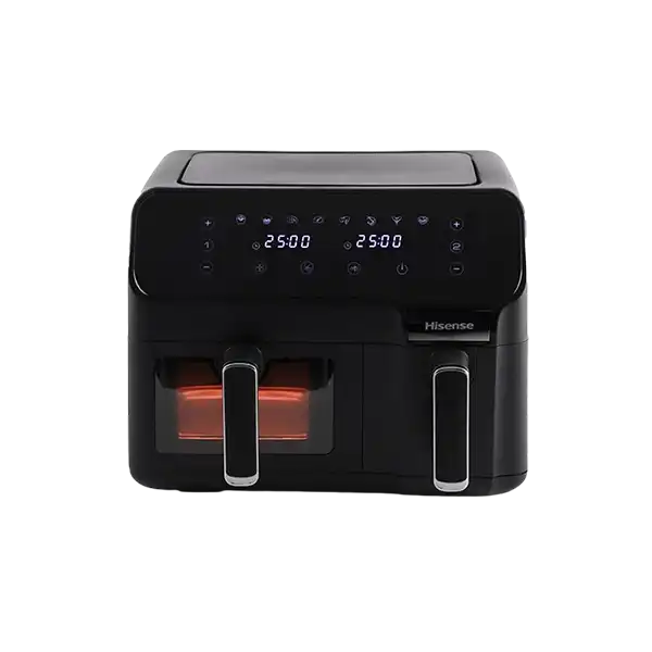 Hisense Electronic 8.6L Dual Airfryer with LED Touch Control Panel - Black