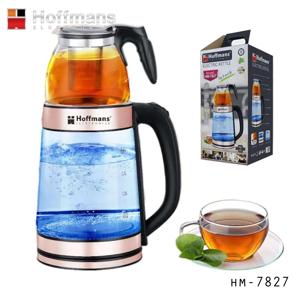 Hoffmans HM-2515, Electric Glass Kettle, 2.2Ltr, 2000W