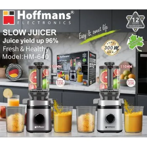 Hoffmans HM-640 Slow Juicer Cold Press Juice Extractor 300W