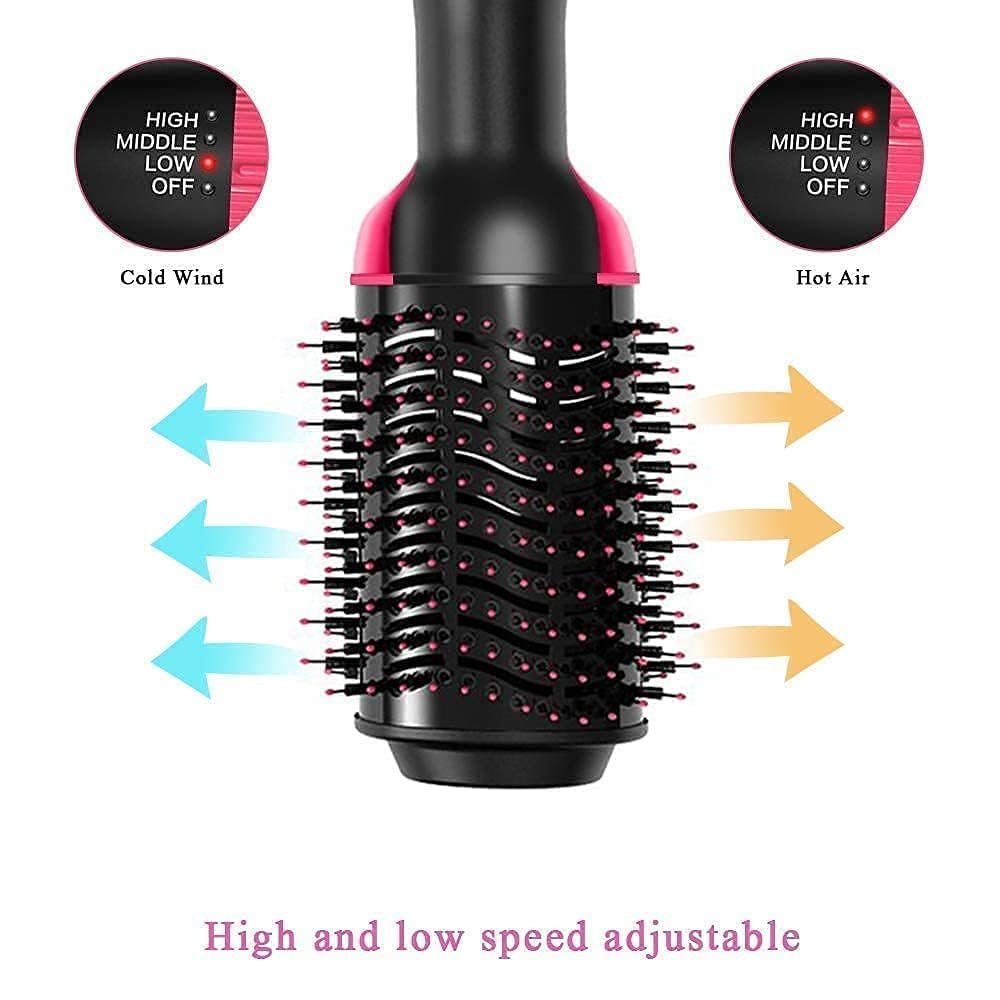 Hot Air Hair Styler Brush - Electric Hair Dryer, Straightener & Volumizing Styling Comb