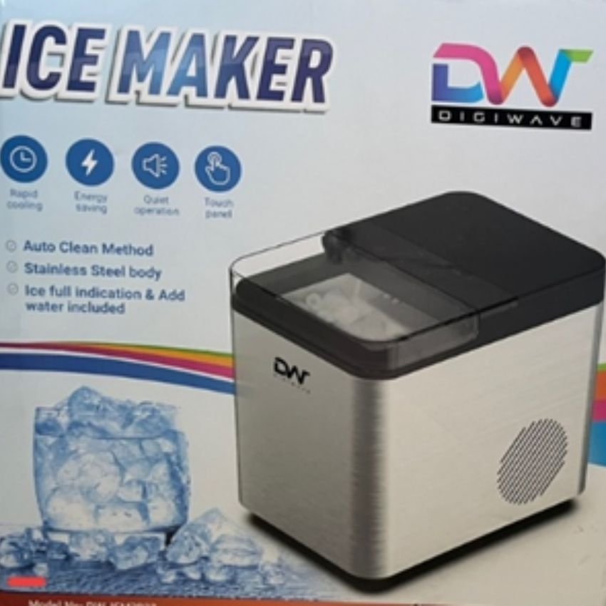 Digiwave Ice Cube Maker 12-15kgs  - Silver & Black (