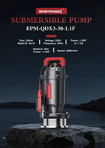 EDON 32M (104FT) Submersible Water Pump for Deep Wells, Boreholes & Water Tanks