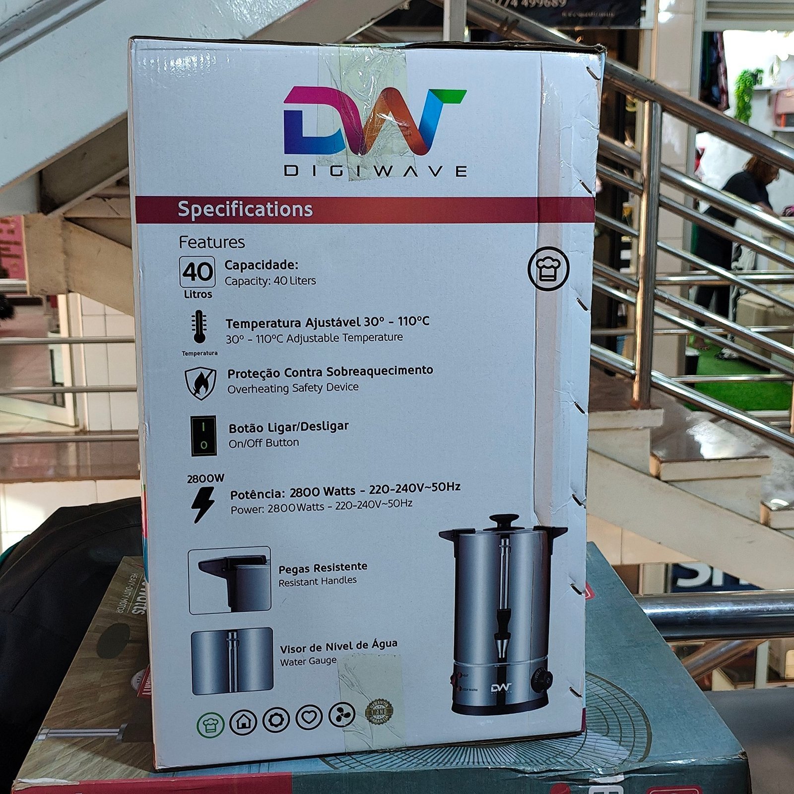 Digiwave 40L 2800W Electric Water Boiler – DW-WB1398