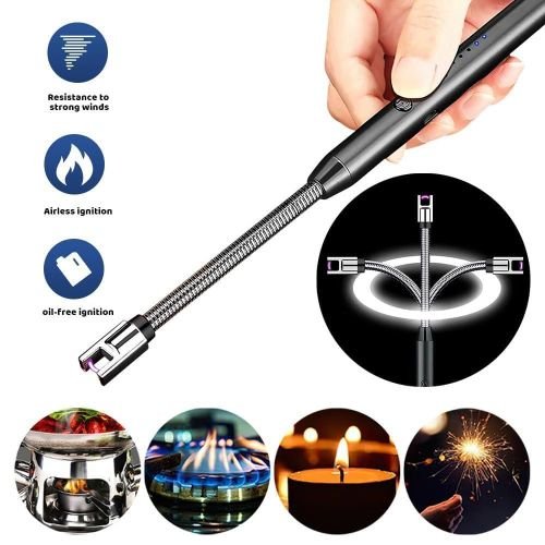 Electric Gas Lighter Rechargeable Plasma Arc Lighters for Stove,BBQ