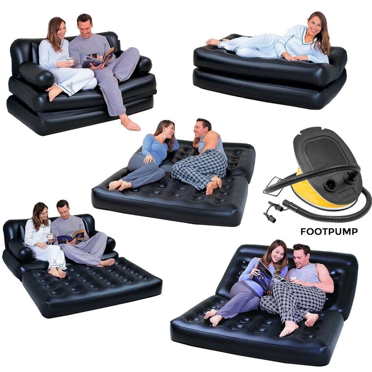 Foldable Sofa Bed Inflatable MattressPool Float Waterproof Blow Up Sofa