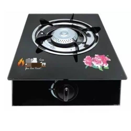 Single Gas Stove burner with Glass top Gas Burner Stove