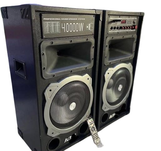 AILIPU Dual 10" Amplified Public Address Speaker  40000W- Black