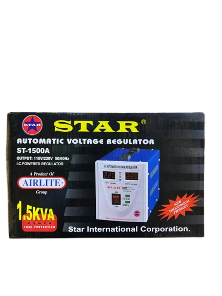 1.5 KVA  Airstar Automatic Voltage Regulator - Blue /Red