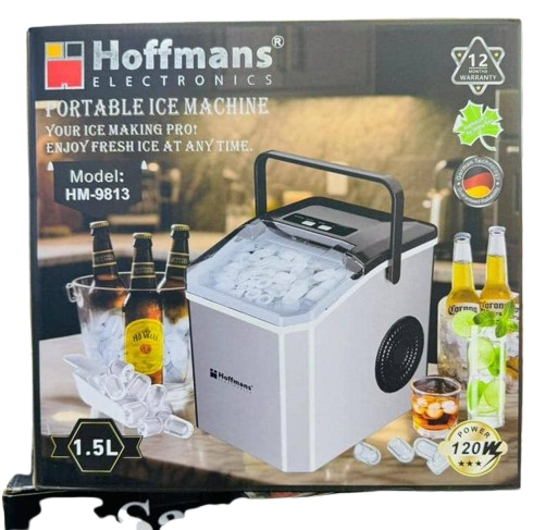 Hoffmans Ice maker HM 9813 1.5 litres for Bars, Picnics and Home