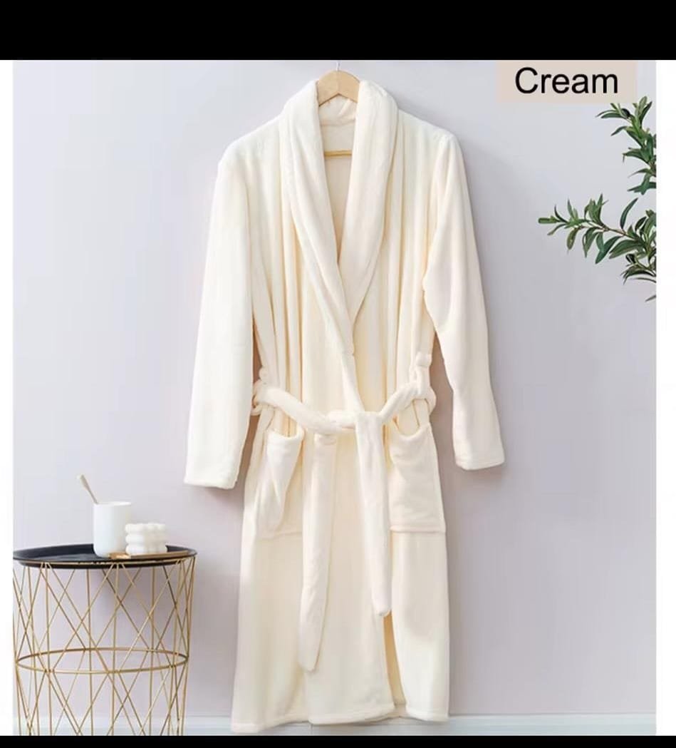 Cotton Bathrobe - Cream