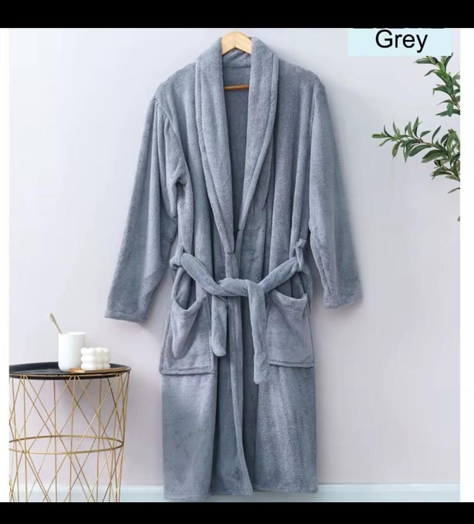 Cotton Bathrobe - Grey