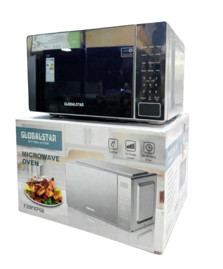 Global Star 20 Litres Digital Microwave Oven - Silver
