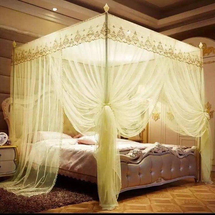 6x6 Mosquito Net With Stands - Cream