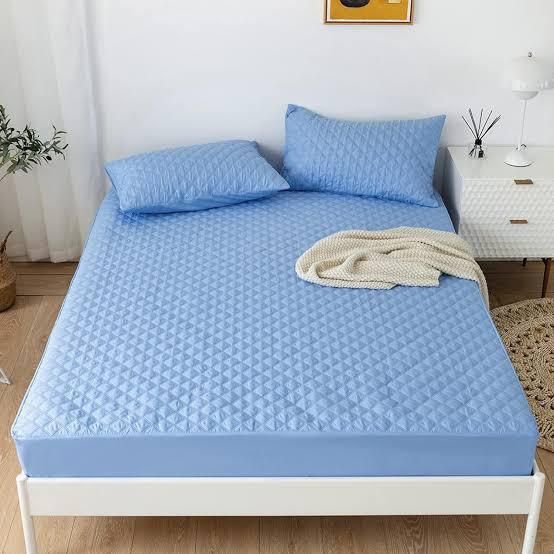 5 by 6 Quilted Water Proof Mattress Protector- Blue