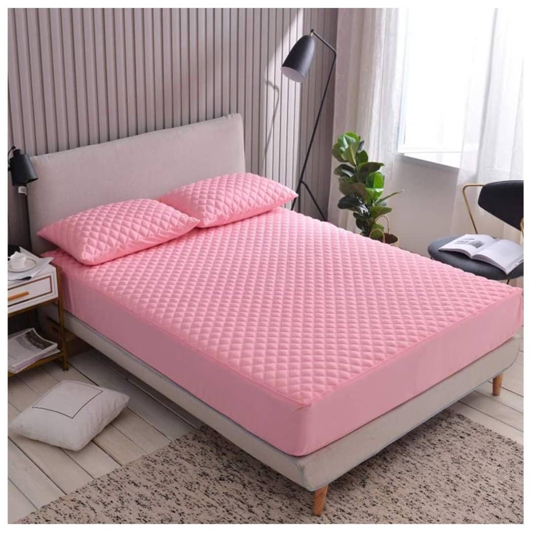 5 by 6 Quilted Water Proof Mattress Protector- Pink