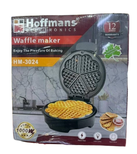 Hoffmans Electric Waffle Maker-Black.