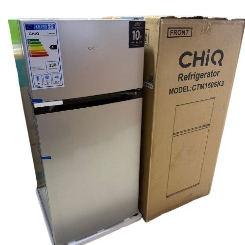 Chiq 150L / 150 Litres Double Door Refrigerator- Silver