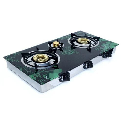 3 Burner Tempered Glass Gas Stove