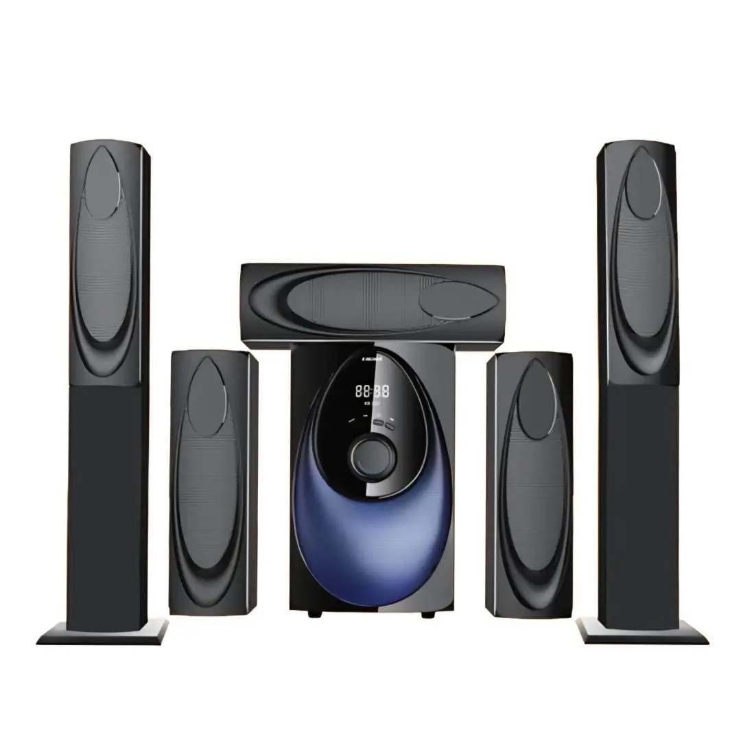 Globalstar GS-2115 5.1 Multimedia Speaker System With Bluetooth, USB, SD card, AUX, and FM radio  - Black