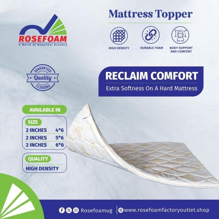 4x6 High-Density Mattress Topper 2Inch