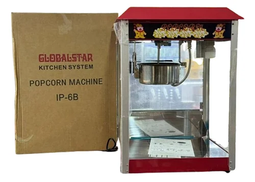 Global Star Commercial Popcorn Popper Machine with Top Cover, Shovel &amp; Measuring Cup (Copy)