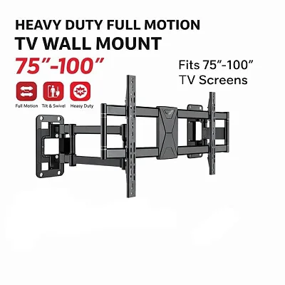 75–100 Inch Adjustable Full Motion TV Wall Bracket – Heavy Duty