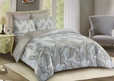 5×6 Duvet Set – 1 Duvet, 1 Bedsheet &amp; 2 Pillowcases – Multicolour Printed Set