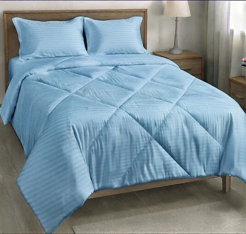 6x6 4pcs Egyptian Duvet Set (1 Bedsheet, Duvet &amp; 2 Pillow Cases  – Blue