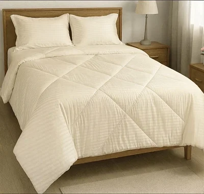 6x6 4pcs Egyptian Duvet Set (1 Bedsheet, Duvet &amp; 2 Pillow Cases  – Cream