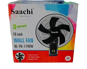 Saachi 16 Inch Wall Fan With Powerful Wind Blades NL-FN-1740W -Black