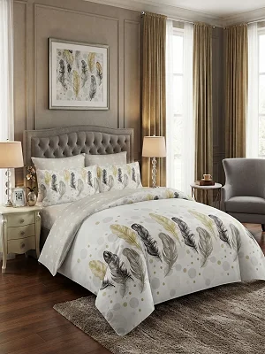5×6 Duvet Set 4Pc (1 Duvet, 1 Bedsheet &amp; 2 Pillowcases) – Multi color Varies