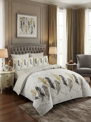 5×6 Duvet Set 4Pc (1 Duvet, 1 Bedsheet &amp; 2 Pillowcases) – Multi color Varies