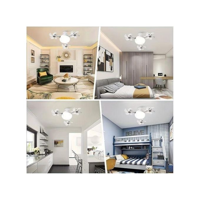Fan LED Ceiling Light Bulb With Remote Control