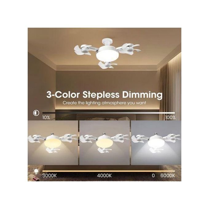 Fan LED Ceiling Light Bulb With Remote Control