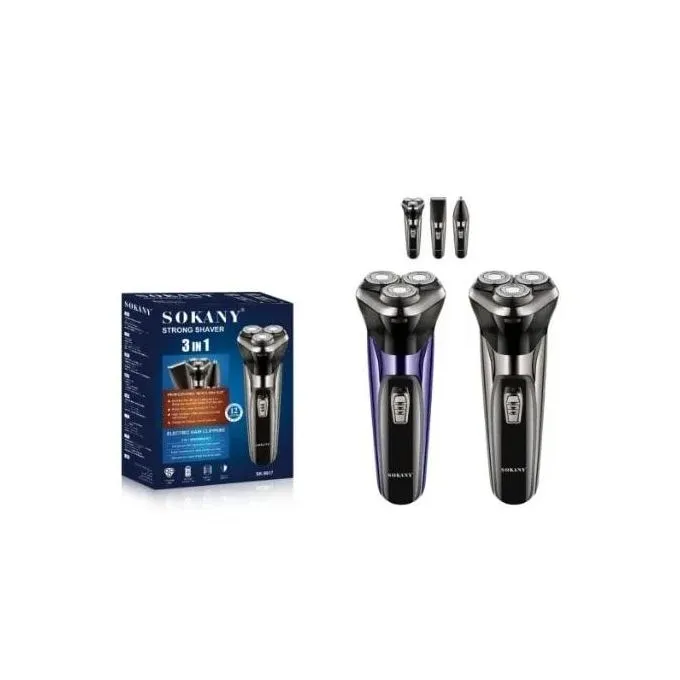 Sokany 3 In 1 Electric Hair Beard Nose Trimmer And Shaver