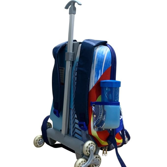 4-Piece Kids Character Trolley School Bag Set